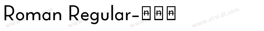Roman Regular字体转换